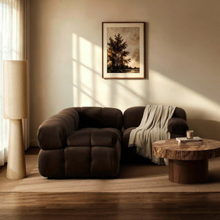 Bondi Small Corner Sofa - Cappuccino – Black & Feather