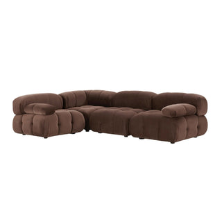 Bondi Small Left Hand L Shape Sofa - Cappuccino – Black & Feather