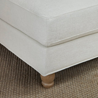 Brea Oyster White Footstool - Whitewash Oak Legs – Laura Ashley UK