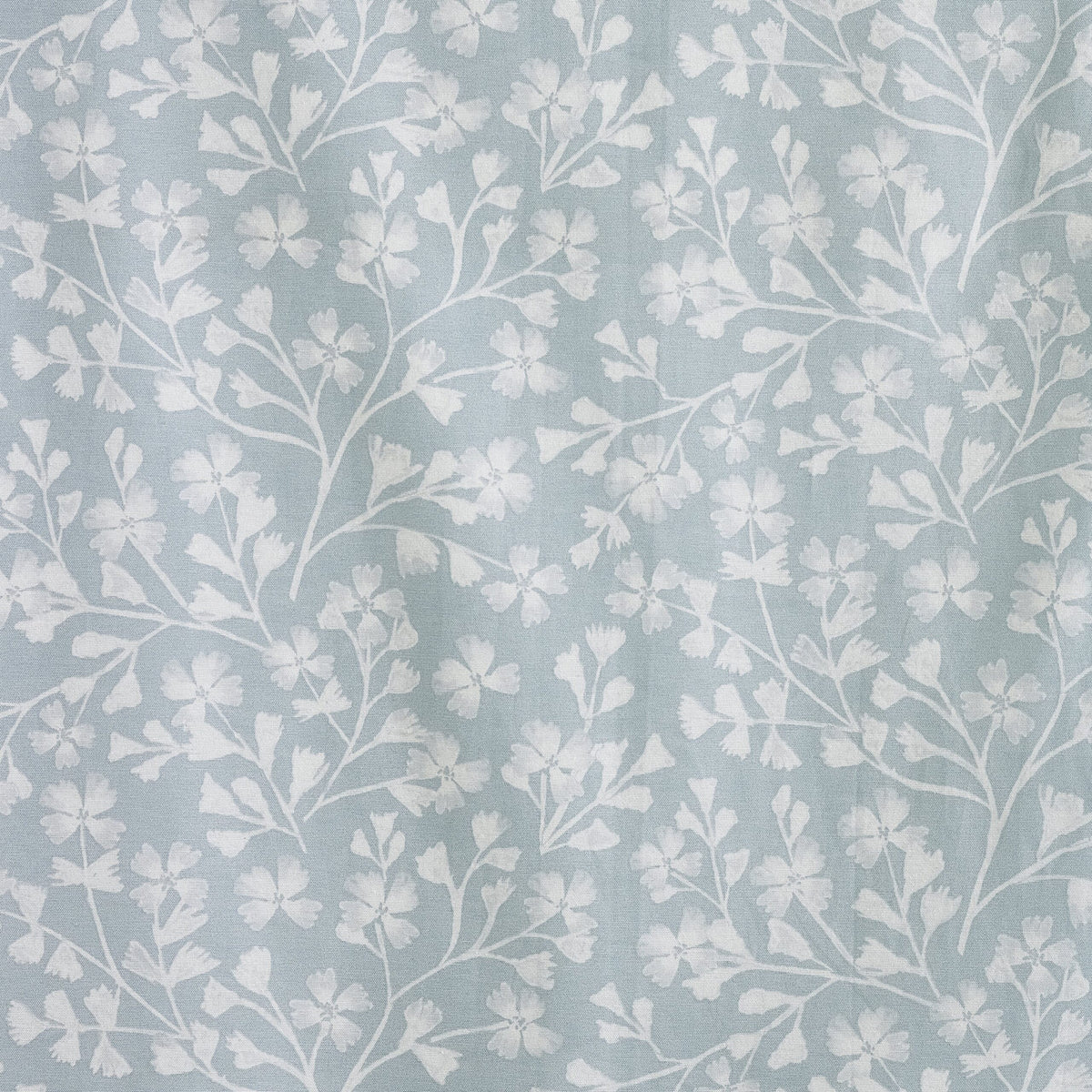 Brooke Floral Pencil Pleat Laura Ashley UK Curtains - Duck Egg Blue