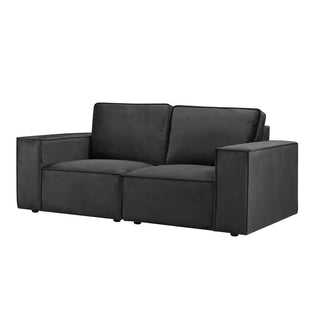 Brooklyn 2 Seater Feather & Black Sofa - Ink