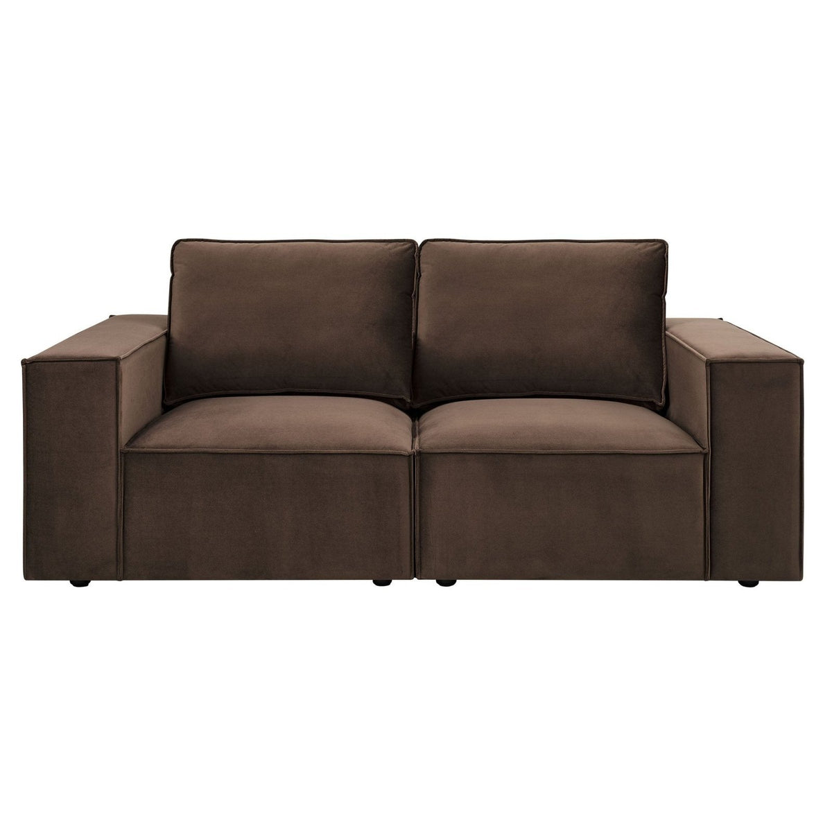 Brooklyn 2 Seater Sofa - Cappuccino – Feather & Black