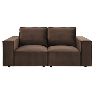 Brooklyn 2 Seater Sofa - Cappuccino – Feather & Black