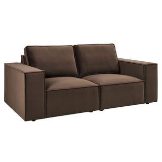 Brooklyn 2 Seater Sofa - Cappuccino – Feather & Black