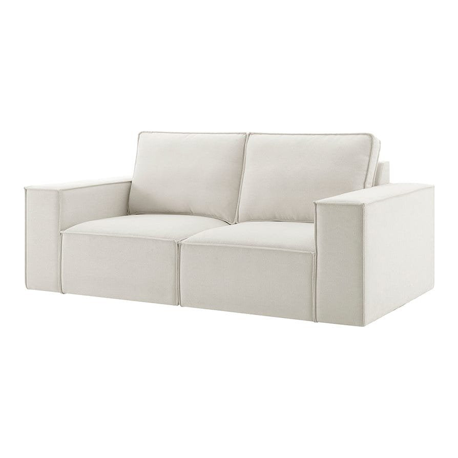 Brooklyn 2 Seater Sofa - Ivory – Black & Feather