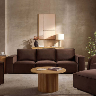 Brooklyn 3 Seater Sofa - Cappuccino – Feather & Black