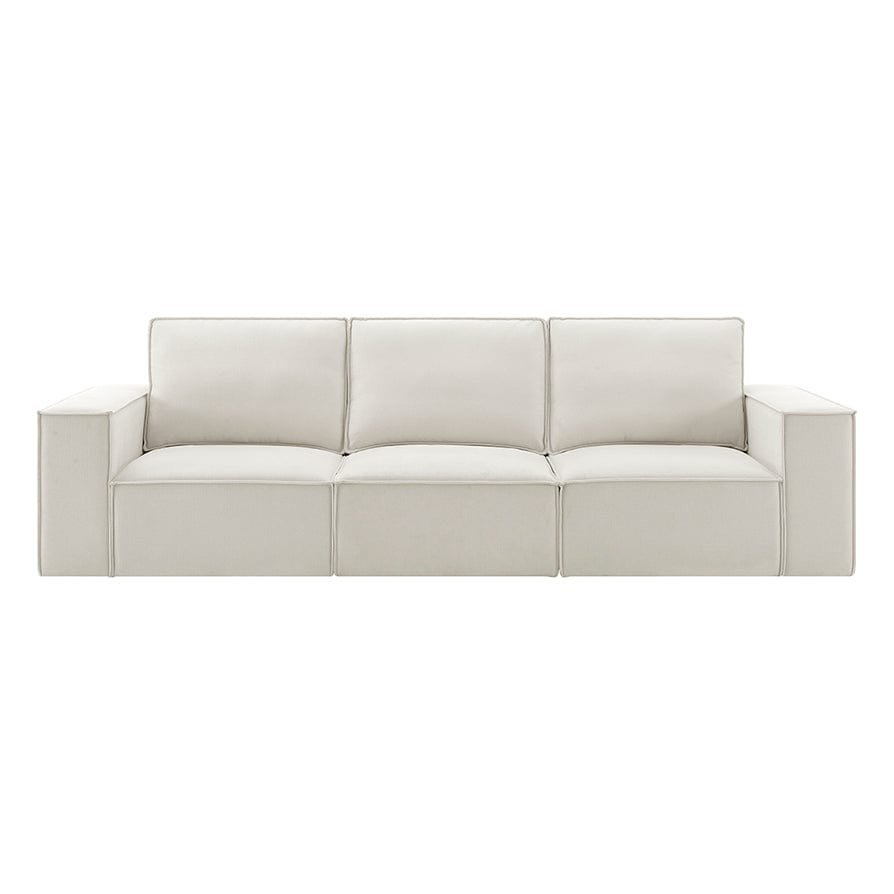 Brooklyn 3 Seater Sofa - Ivory – Black & Feather