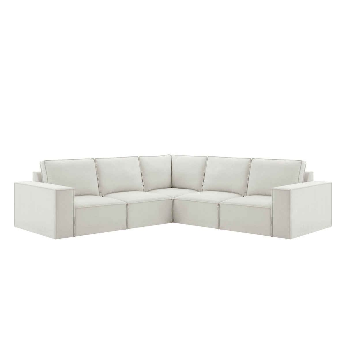 Brooklyn Large Left Hand Corner Sofa - Ivory – Black & Feather