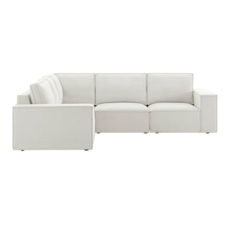 Brooklyn Large Left Hand Corner Sofa - Ivory – Black & Feather