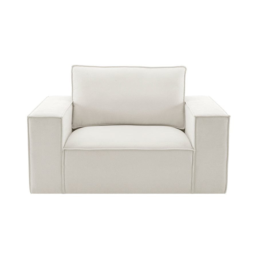 Brooklyn Loveseat Feather & Black - Ivory