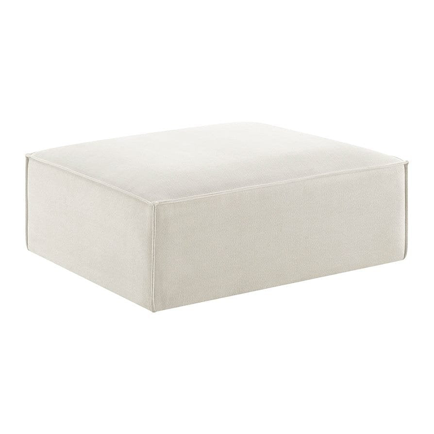 Brooklyn Pouffe - Ivory – Feather & Black