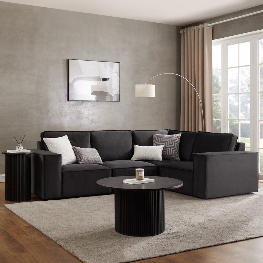 Brooklyn Small Right Hand L-Shape Sofa - Ink – Feather & Black
