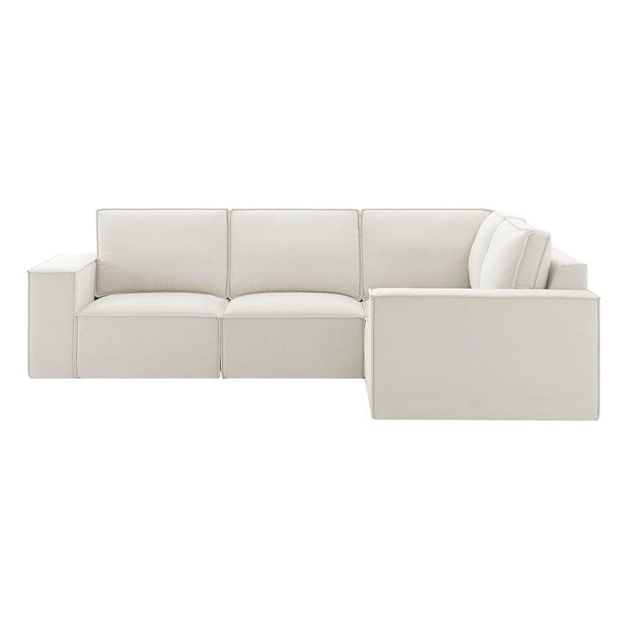 Brooklyn Small Right Hand L-Shape Sofa - Ivory – Black & Feather