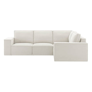 Brooklyn Small Right Hand L-Shape Sofa - Ivory – Black & Feather