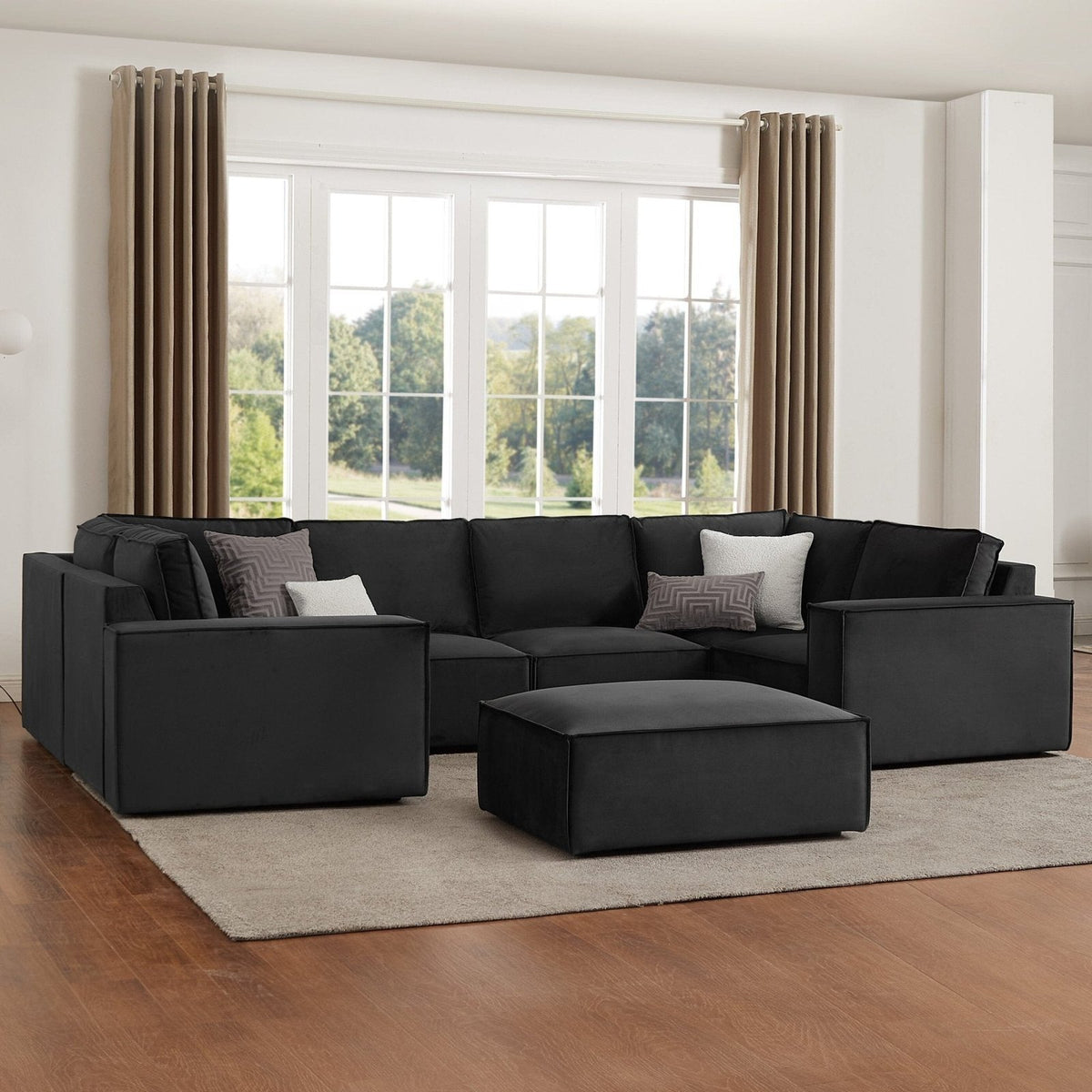Brooklyn U-Shape Sofa - Ink – Black & Feather