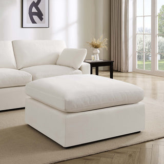 Cairo Feather Pouffe - Vanilla – Feather & Black