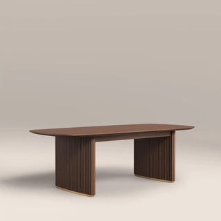 Caleb 6-8 Seat Rectangle Wooden Laura Ashley UK Extendable Dining Table | Walnut