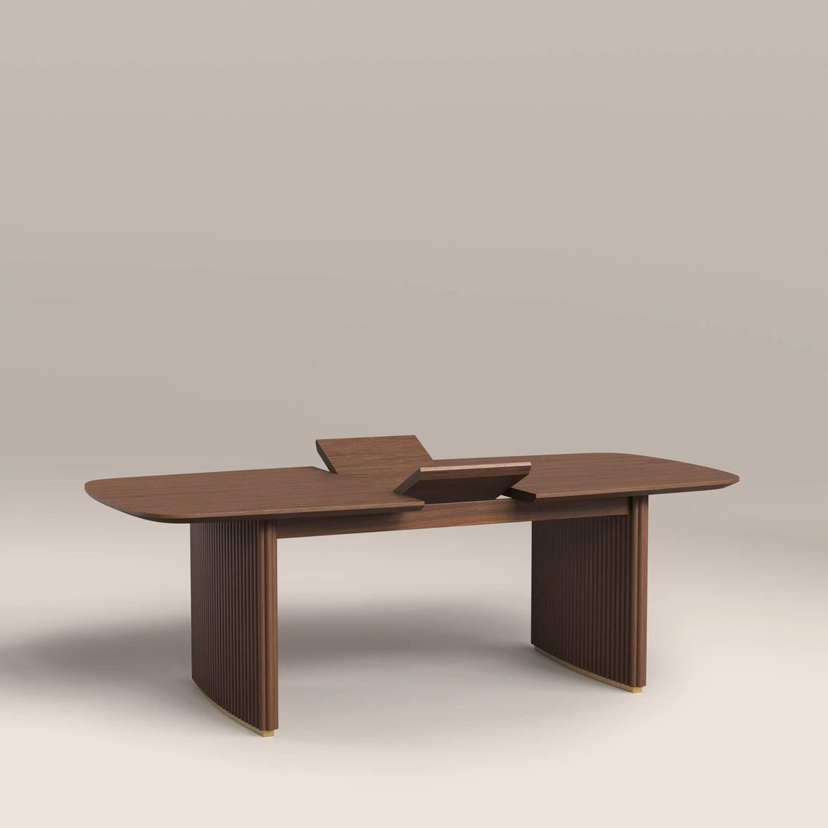 Caleb 6-8 Seat Rectangle Wooden Laura Ashley UK Extendable Dining Table | Walnut