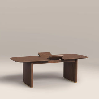 Caleb 6-8 Seat Rectangle Wooden Laura Ashley UK Extendable Dining Table | Walnut