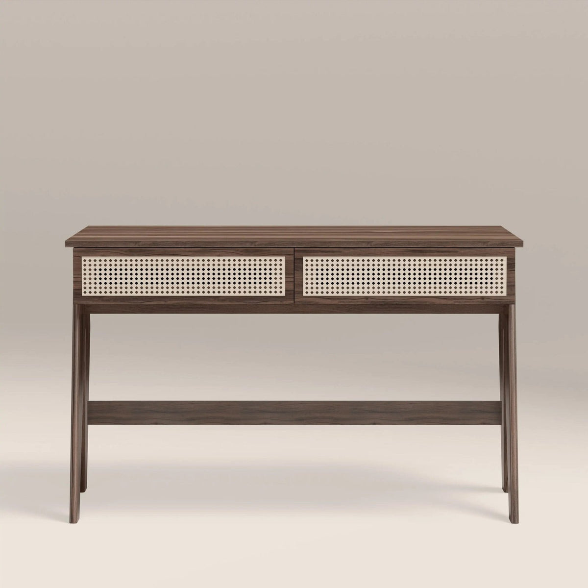 Campbell Large Wooden 2 Drawer Desk | Walnut – Laura Ashley UK