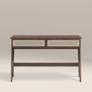 Campbell Large Wooden 2 Drawer Desk | Walnut – Laura Ashley UK