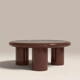 Carson Round Coffee Table | Maroon Laura Ashley UK Red Marble & High Gloss Burgundy