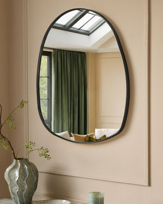 Caspian black Laura Ashley UK pebble wall mirror