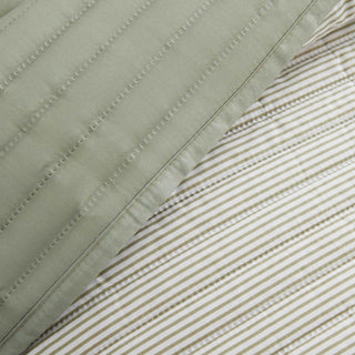 Catherine Lansfield Stripe Laura Ashley UK Bedspread - Green
