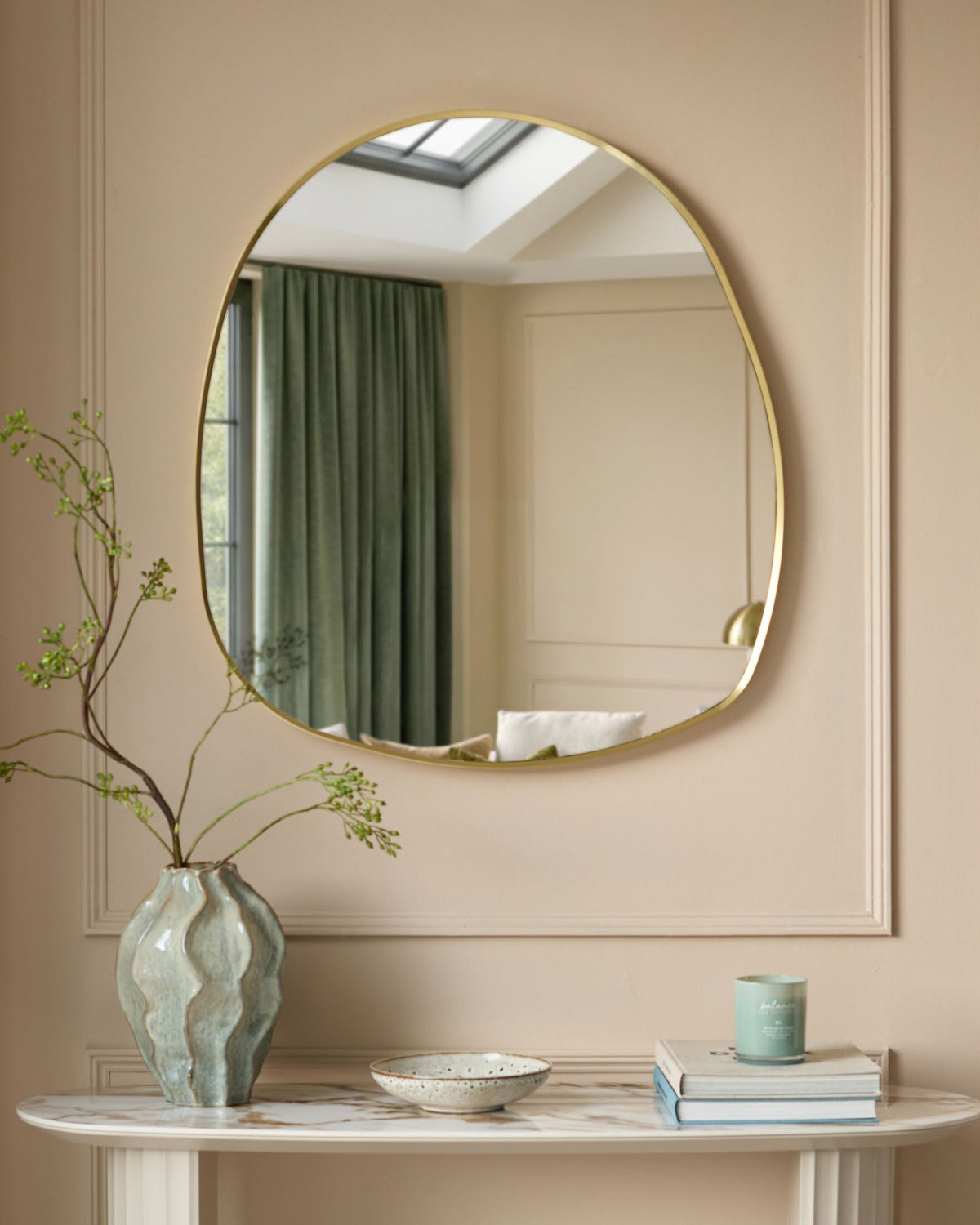 Channing gold Laura Ashley pebble wall mirror