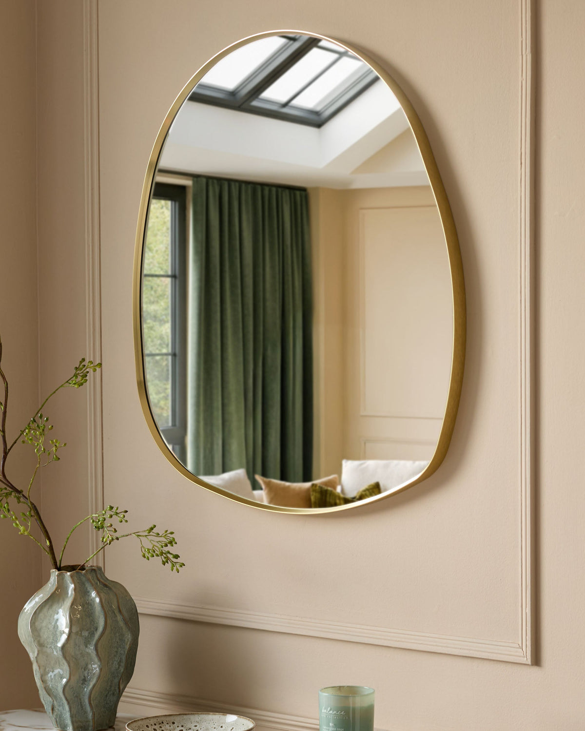 Channing gold Laura Ashley pebble wall mirror