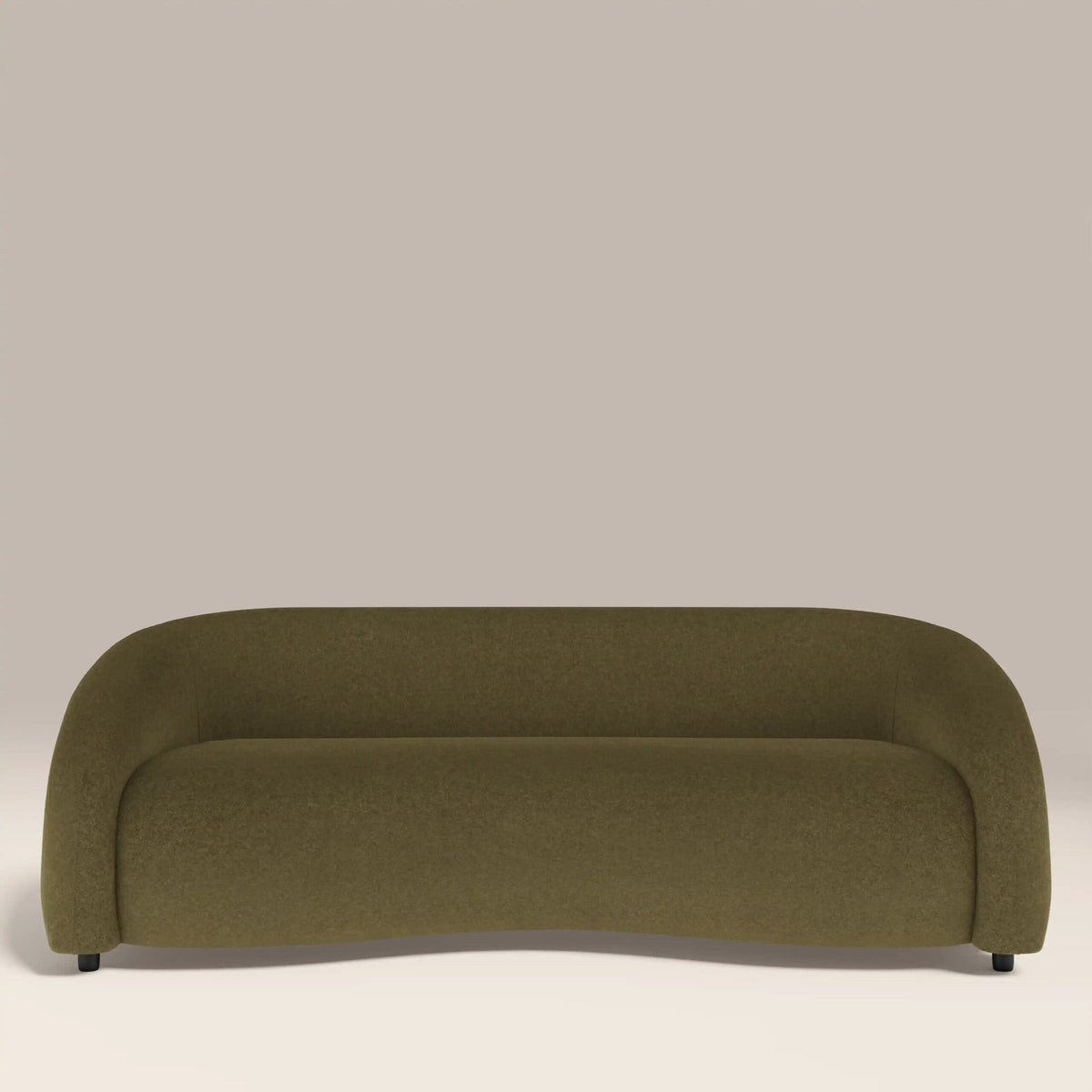 Chaplin 3 Seater Sofa | Moss Green Sustainable Mohair Velvet &amp; Walnut – Laura Ashley