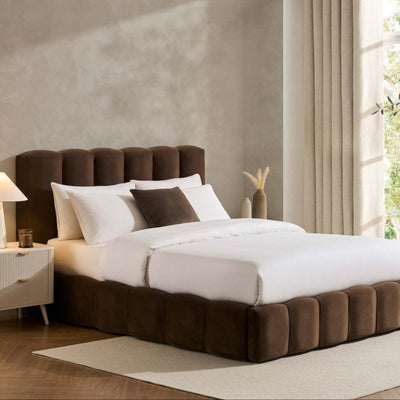 Cheshire Ottoman Storage Bed - Cappuccino – Black & Feather