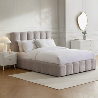 Cheshire Ottoman Storage Bed - Light Grey – Feather & Black