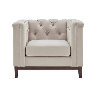 Chesterfield Armchair - Stone – Black & Feather
