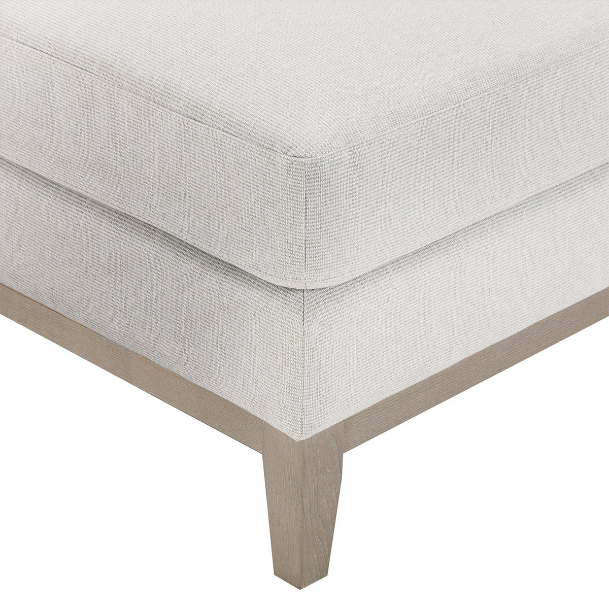 Chesterfield Pouffe - Natural Stripe – Feather & Black