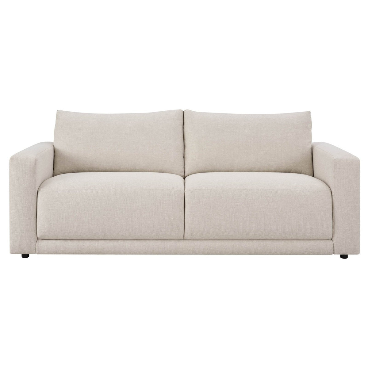 Chicago 3 Seater Black & Feather Sofa - Beige