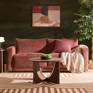 Chicago 3 Seater Sofa - Chenille Dark Rust – Feather & Black