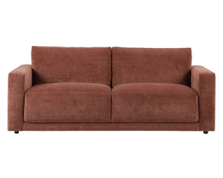 Chicago 3 Seater Sofa - Chenille Dark Rust – Feather & Black