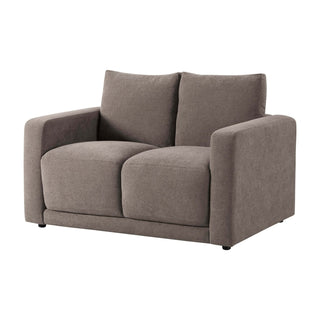 Chicago Small 2 Seater Sofa - Chenille Mushroom – Feather & Black
