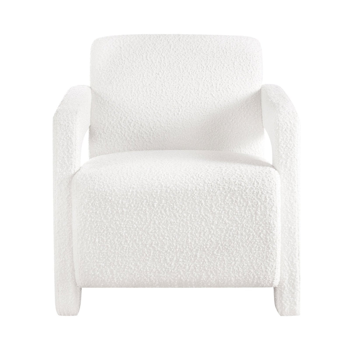 Ciara Accent Chair Feather & Black - Boucle Off White