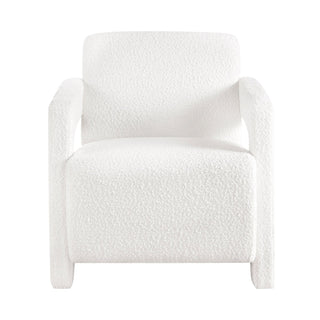 Ciara Accent Chair Feather & Black - Boucle Off White