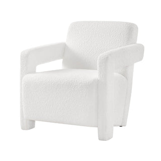 Ciara Accent Chair Feather & Black - Boucle Off White