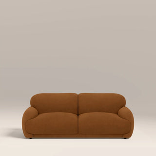 Cloud 2 Seater Sofa | Laura Ashley UK Caramel Brown Sustainable Mohair Velvet