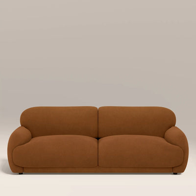 Cloud 3 Seater Sofa | Caramel Brown Sustainable Mohair Velvet – Laura Ashley