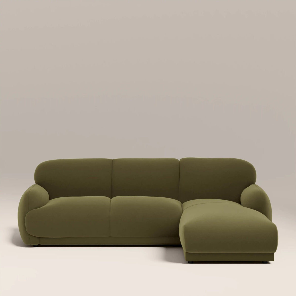 Cloud Right Hand Chaise Sofa | Moss Green Sustainable Mohair Velvet – Laura Ashley UK