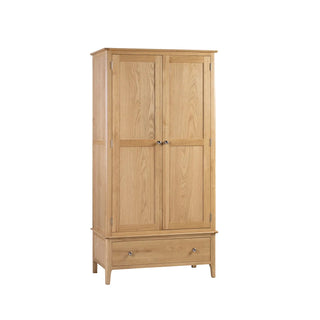 Cotswold Solid Oak 2 Laura & Ashley Door 1 Drawer Gents Wardrobe