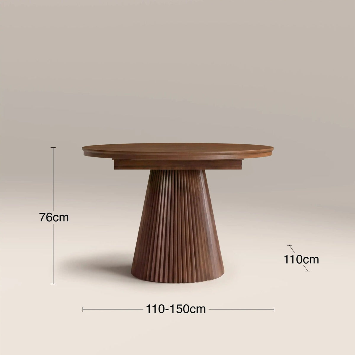 Laura Ashley Eliza 4-6 Seat Round Wooden Extendable Dining Table | Walnut