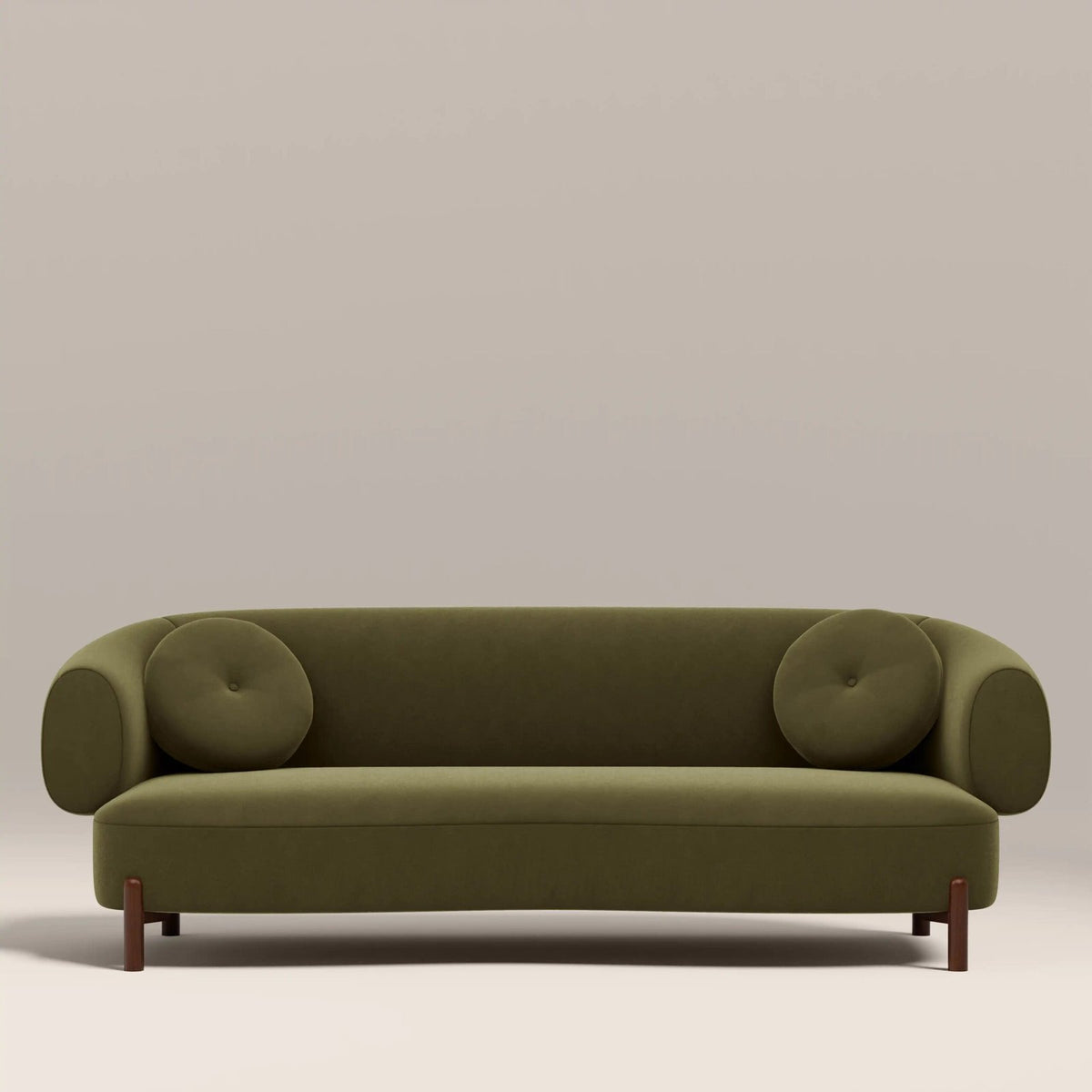 Laura Ashley Hallfield 3 Seater Sofa | Moss Green Sustainable Mohair Velvet