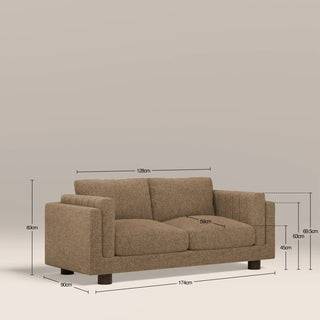 Laura Ashley Halton 2 Seater Sofa | Speckled Cappuccino Boucle