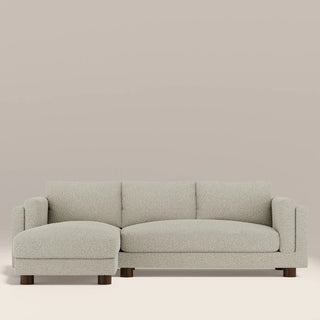 Laura Ashley Halton Left Hand Chaise Sofa | Speckled Stone Sustainable Boucle